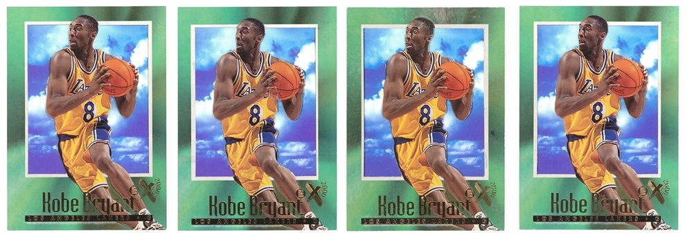 1996-97 Skybox E-X2000 #30 Kobe Bryant Rookie Cards Quartet (4)
